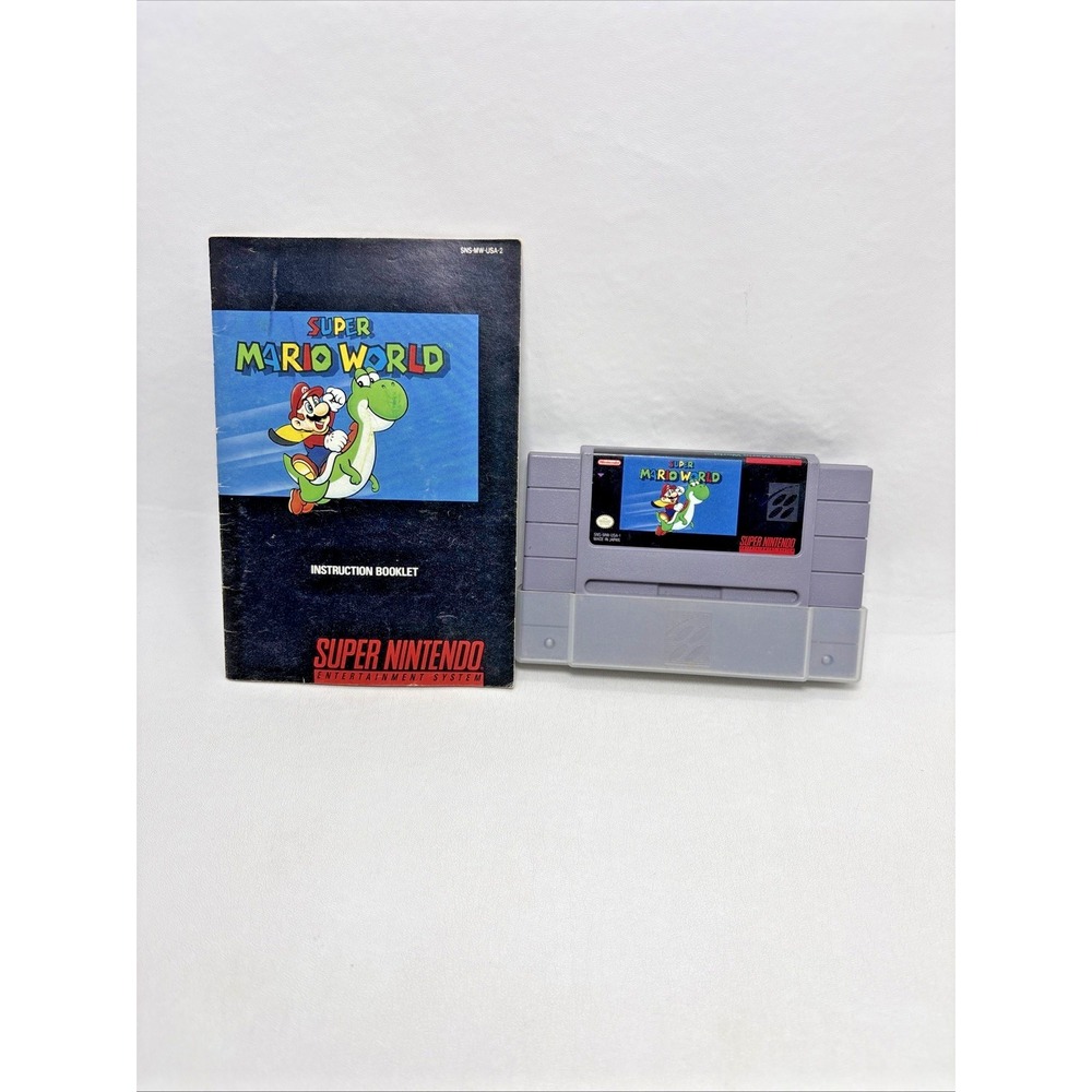 Super Mario World  (Super Nintendo SNES) With Booklet Untested